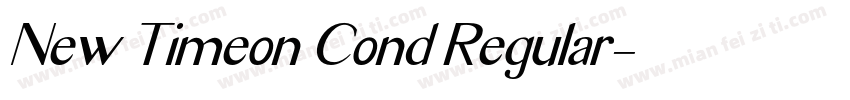 New Timeon Cond Regular字体转换